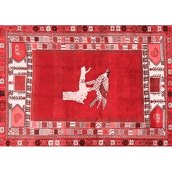 Ahgly Company Indoor Rectangle Persian Red Traditional Area Rugs, 2' x 3'