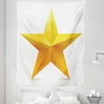 thumbnail image 1 of Yellow Tapestry, Single Yellow Ombre Star Plain Background Christmas Celebration Inspired Print, Fabric Wall Hanging Decor for Bedroom Living Room Dorm, 5 Sizes, Yellow White, by Ambesonne, 1 of 1