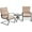 Brown, variant on SUNCROWN 3-Piece Outdoor Patio Bistro Set, Spring Motion Chairs and Bistro Round Table Set, Steel Frame Conversation Furniture Set with Cushions(Blue)