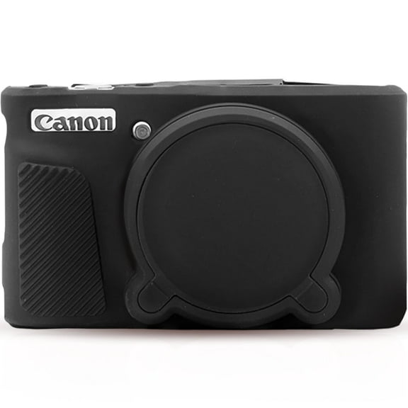 Camera Cover for Canon PowerShot SX730 HS, SX740 HS Digital Camera, Soft Silicone Protective Cover with Removable Lens Cap, Travel Camera Case for Photographers - Black