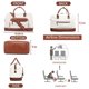 thumbnail image 3 of Bolsas de separación secas y húmedas Bolsa de entrenamiento ligera de lona (costuras blancas y marrones), 3 of 6