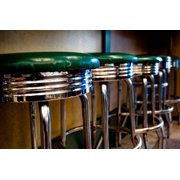 Retro Bar Stools I Print By Erin Berzel by Art.com