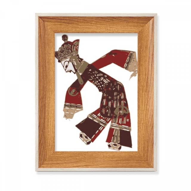 Traditional Chinese Culture Shadow Play Desktop Wooden Photo Frame Display Picture Art Painting Multiple Sets