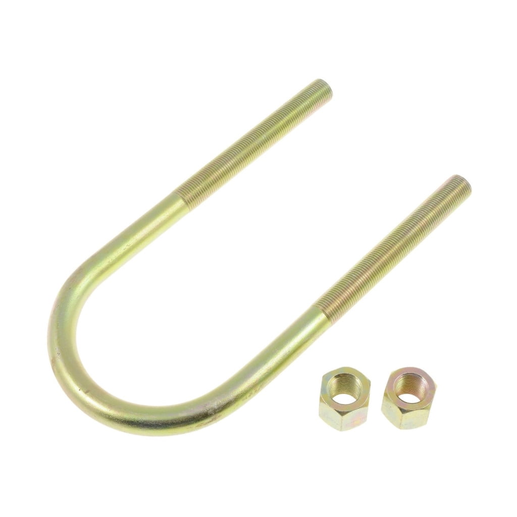 KarParts360 Threaded U-Bolt | Steel | Yellow Zinc | Round U-Bolt | Heat Hardened | Fine Thread | 5/8 Inches Thread Diameter