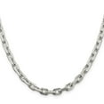 thumbnail image 2 of 925 Sterling Silver Cable Chain Styles Necklace 5.4 mm Beveled Oval 18 inch, 2 of 4
