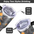 thumbnail image 5 of Hallowmas (186) Pumpkin Ghost Boo Witch Spider Web 40oz Stainless Steel Vacuum Insulated Tumbler with Lid and Straw for Water Iced Tea Coffee Smoothie and More Halloween Gifts, 5 of 7