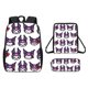 thumbnail image 1 of Mochila Kuromi, Bolso De Hombro Con Patrón De Dibujos Animados, Estuche Para Lápices, Juego De Tres Piezas Adecuado Para Estudiantes De Primaria, Mochila De Regreso A Clases, 1 of 1