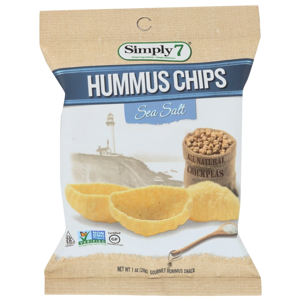 Simply 7 Hummus Chips, Sea Salt, 1 Oz.