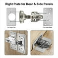 thumbnail image 3 of Paquete 4 Placas ReparacióN Bisagras Gabinete con 2 Paquetes de Suave SuperposicióN , Placa Kit para, 3 of 7