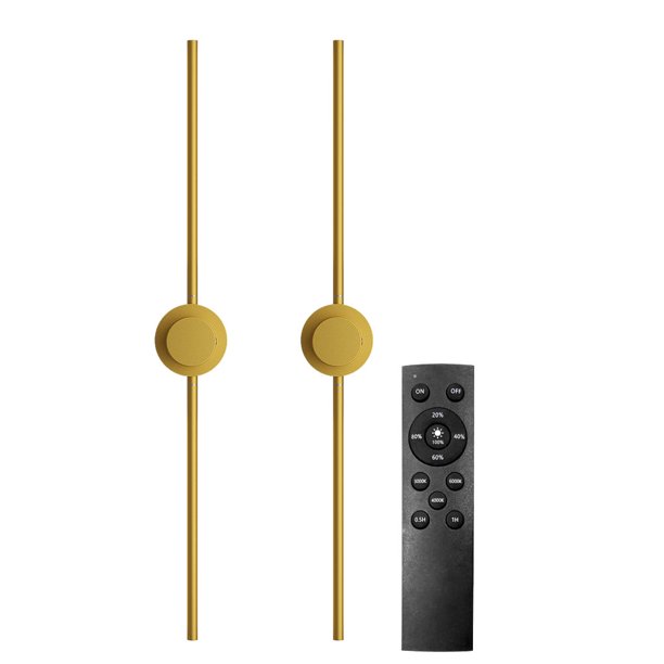 Pared Metal Minimalista Larga Dimmable 1/2pcs Toque/control Remoto 350 Grados Rotación USB Recargable para Sala Estar