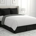 thumbnail image 3 of Bed Maker's Wrap-Around Hassle Free, Never Lift Your Mattress Tailored Bed Skirt, 14" Drop Length, Twin, Black, 3 of 11
