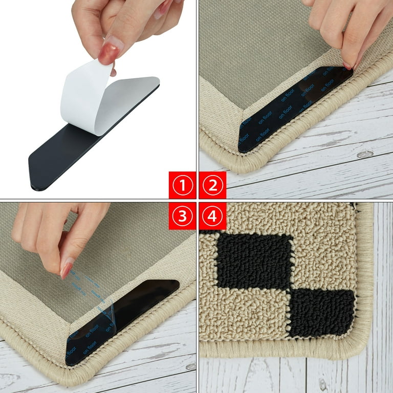 FUTATA 8-Pack Reusable Carpet Pads Washable Anti-Slip Grip Rubber Carpet  Stickers Anti-Slip Tape 