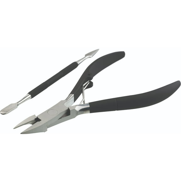 Japonesque Toenail Clipper & Cuticle Pusher Soft Touch Stainless Steel