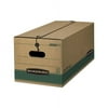 STOR/FILE Medium-Duty Strength Storage Boxes Legal Files, 15.25" x 24.13" x 10.75", Kraft/Green, 12/Carton