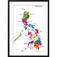thumbnail image 2 of Art.com Map of Republic of the Philippines with Eighty Provinces Art Print by Volina, Black Frame Wall Art, 21" x 29", 2 of 5