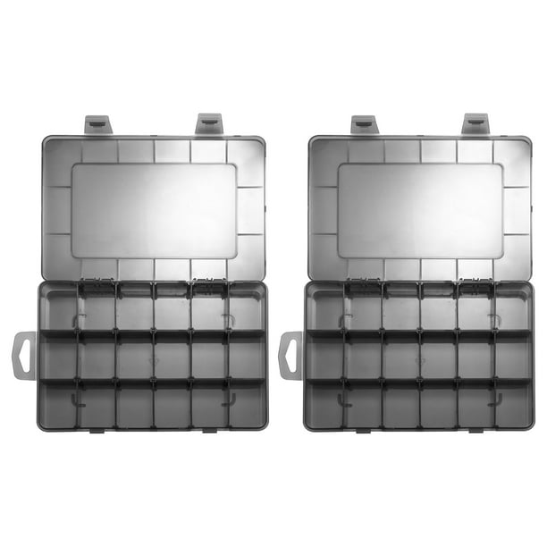 Organizer,Plastic Storage Box with 18 Removable Grids Compartments