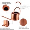 thumbnail image 2 of 34oz/1L Stainless Steel Watering Can - Indoor/Outdoor Plant Watering Can with Long Spout, Rust-Proof for Succulents, Houseplants, Garden - Modern Minimalist Design (Copper Color), 2 of 4