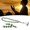 thumbnail image 4 of Cuentas de oración musulmanas unisex de resina, palabras rediing redondas, Rosario, suministros de adoración, accesorio verde, 4 of 7