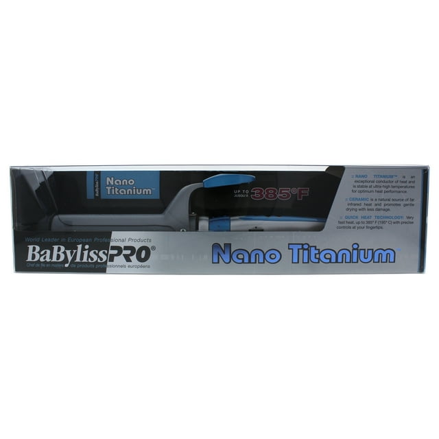 Nano Titanium And Ceramic Curling Iron - Model # BNT125SC - Grey/Blue by BaBylissPRO for Unisex - 1.