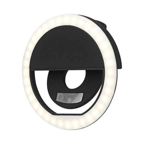 Studio Clip Light - LED Ring Light for Laptops, Monitors, Smartphones, Tablets - Portable and Rechargeable - Black