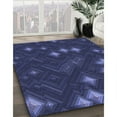 thumbnail image 3 of Ahgly Company Machine Washable Indoor Round Transitional Royal Blue Area Rugs, 4' Round, 3 of 7