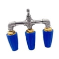 thumbnail image 4 of Colaxi 360 Rotating Nozzle Triple Nozzle Pressure Washer 1/4" Quick Connector Replaces Spray Tip for Car Wash Window Blue, 4 of 8