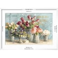 thumbnail image 5 of Art.com Marche des Fleurs Blue Gold Art Print by Danhui Nai, White Frame Wall Art, 29" x 21", 5 of 5