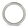 thumbnail image 2 of Diamond2Deal Titanium Polished 6mm Grooved and Beaded Edge Men's Band Size 12, 2 of 5