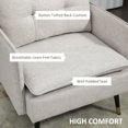 thumbnail image 4 of HOMCOM Accent Chair with Tufted Back Cushion and Steel Legs for Living Room, 4 of 10