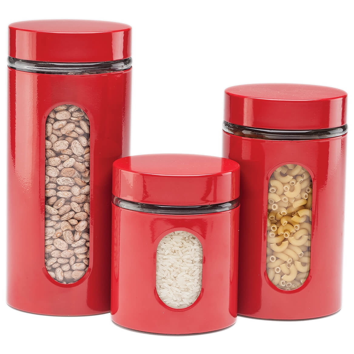3 Piece Metal Food Canister Set by Home MarketplaceRed