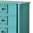 thumbnail image 3 of Wood Jewelry Armoire With 5 Drawers in Light Blue, 3 of 6