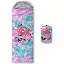 Sleeping Bag For Boys GirlsRocket Moon PrintLightweight Warm Portable Outdoor IndoorWaterproof Cold Weather Resistant Sleeping Bag For Camping Hiking