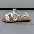 thumbnail image 6 of Xunlbb Sandals for Women Large Summer Bohemian Flower Flat Heel Hollow Beach Outdoor Sandals Beach Sandals for Woman, 6 of 7