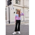 thumbnail image 4 of Arshiner Girls 2 Piece Clothes Long Sleeve Sweatshirt & Flared Pants Fall Clothing Set, 4 of 6