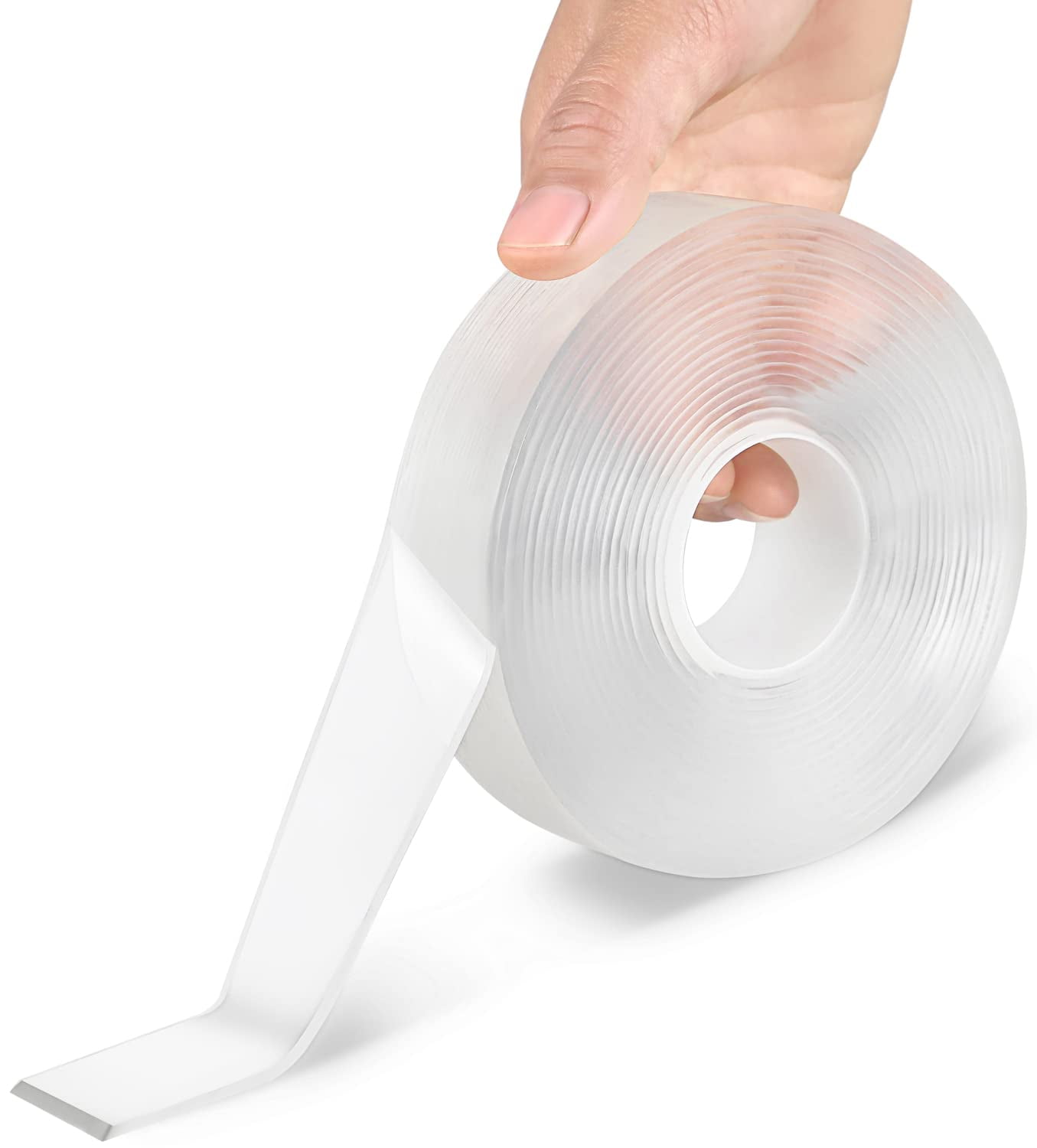 Double Sided Transparent Tape Heavy Duty(9.85FT),Reusable Strong Sticky