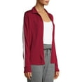 thumbnail image 4 of Athletic Works Women's Athleisure Track Jacket with Contrast Stripes, 4 of 6