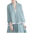 thumbnail image 2 of mfyjkho Tops Para Mujer, Camiseta De Tirantes De Verano Con Escote En V Tres Cuartos Para Mujer, Cómoda Y Regular Tops Y Blusas Para Mujer L, 2 of 4
