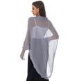 thumbnail image 3 of Yruioon Womens Sheer Shrug Cardigan Long Sleeve Chiffon Shawl Cover Ups Sun Protection Tops Beachwear Grey One Size, 3 of 7