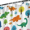 thumbnail image 3 of Dinosaur and Tree Pattern Shower Curtain 36"x72" ,Bathroom Decorative Shower Curtains Set with 12 Hooks,Modern Waterproof Washable Shower Curtain, 3 of 6