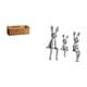 thumbnail image 5 of Solución de almacenamiento en caja de servilletas con figuras de conejos para control remoto, papel higiénico, dormitorio, cocina, escritorio, armario, 5 of 8