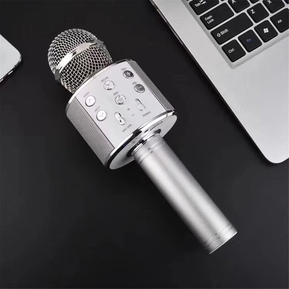Bluetooth Karaoke Mikrofon Wireless Handheld Lautsprecher Player USB Mic KTV l5 