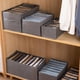 thumbnail image 5 of Organizador de ropa para armario de 2 piezas, caja de almacenamiento con compartimentos para jeans plegable para organizar cajones y armarios, 3, 5 of 8