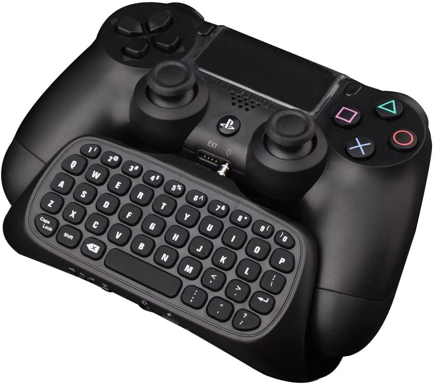 Ps4 Controller Keyboard 2 4g Wireless Rechargeable Online Gaming Live Chat Message Chatpad Keypad With 3 5mm Audio Aux In Headset For Sony Playstation 4 Ps4 Ps4 Slim Ps4 Pro Black Walmart Com