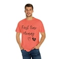 thumbnail image 4 of First Time Mommy Future Mom | Maternity | Maternity Clothes | Baby Bump Unisex Garment-Dyed T-shirt, 4 of 4