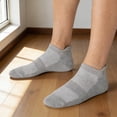 thumbnail image 4 of Ankle Socks Womens and Men Thin Athletic Running Low Cut No Show Socks With Heel Tab 6-10 Pairs, 4 of 5