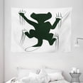 thumbnail image 1 of Modern Tapestry, Cat Scratching the Wall Cute Animal Funny Kitty Pet Humor Artistic Illustration, Wall Hanging for Bedroom Living Room Dorm Decor, 80W X 60L Inches, Black White, by Ambesonne, 1 of 2