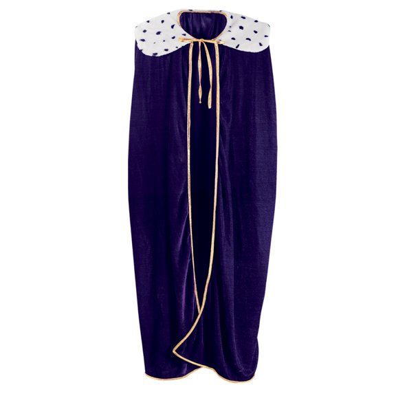 Royal Purple Adult King/Queen Mardi Gras Robe or Halloween Costume Accessory 52"