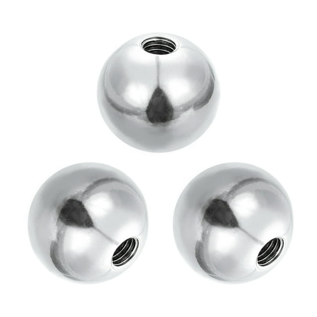 Uxcell Bouton Boule Écrous, Acier Inoxydable Rond Solide Trou Aveugle Capuchon de Vis Décoratif Poignée de Machinerie Matériel M5x16mm 3