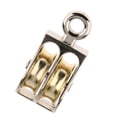 thumbnail image 1 of S SERENABLE 1Pcs Fixed Eye Pulley Double Sheave Rope Lifting Double Wheel Pulley, 13/25/40mm, 1 of 7