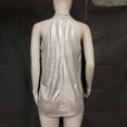 thumbnail image 4 of Camisetas De Verano Camisetas de verano para mujer Blusas sin mangas con cuello halter brillante elegante (Plata XXL) Ygjytge para Mujer Plata T XL, 4 of 9